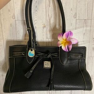 ooney & Bourke East West Tassel Black Leather Shoulder Purse Bag